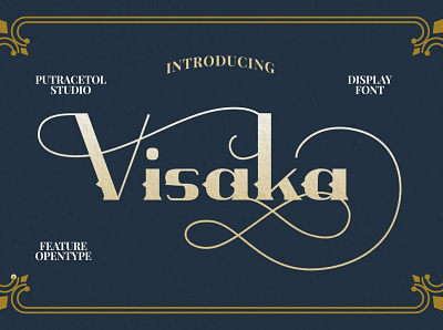 VISAKA - A Vintage Display Typeface badge font best font branding font classic font display font elegant font emblem font hipster font label font lettering font logo font luxury font old font retro font sans font swash font tattoo font title font typeface font vintage font