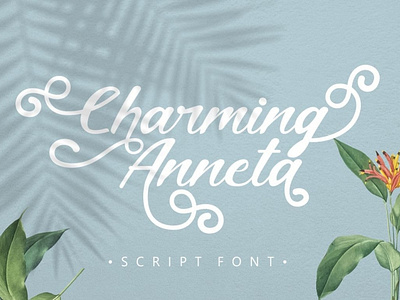 Charming Anneta - modern script and wedding font