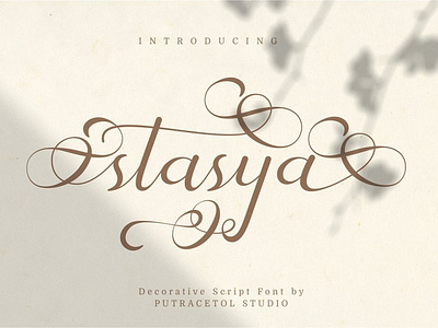 Stasya - decorative script font