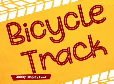 Bicycle Track - Quirky Display Font With Many Ligature birthday font bold font cartoon font child font cute font decorative font display font doodle font fancy font fun font holiday font ink font kids font lettering font ligerature font playful font pretty font quirky font script font typeface font