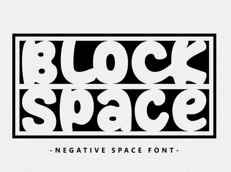 Block Space - Negative Space Font by PutraCetol Studio on Dribbble