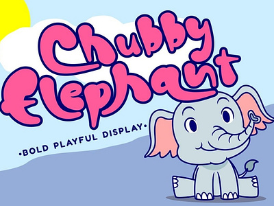 Chubby Elephant – Bold Playful Display Font baby font birthday font bold font branding font bubbly font cartoon font child font comic font decorative font display font doodle font fun font funky font girly font handwriting font kids font ligature font playful font quirky font typeface font