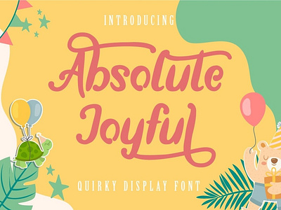 Absolute Joyful - Quirky Display Font adorable font baby font book font boy font branding font child font comic font creative font cute font display font fun font funny font happiness font holiday font joyful font kids font packaging font poster font quirky font young font