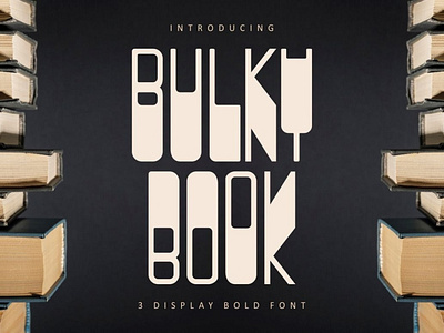 BULKY BOOK - 3 Display Bold Font bold font book font branding font business font classic font classic sans display font headline font label font logo font poster font retro sans sans font sans serif tall font thick font thin font title font unique font vintage sans