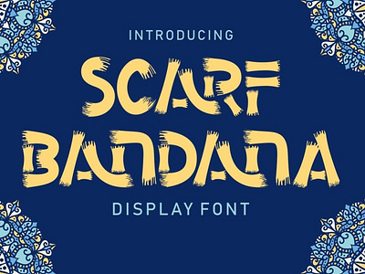 Scarf Bandana - Brush Display Font