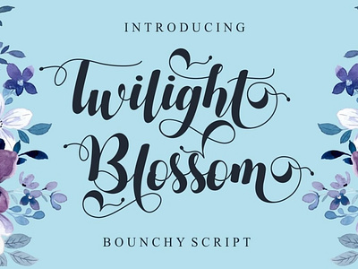 Twilight Blossom - Bouncy Script Font