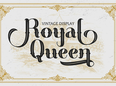 Royal Queen - Display Vintage Typeface badge font branding font classic font decorative font display font emblem font font hipster font lettering font logo font logotype font old font old style quote font retro font serif font swsh font tattoo font typeface font vintage font