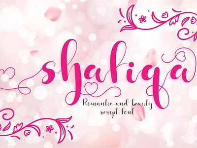 SHAFIQA - Romantic & Beauty Script Font