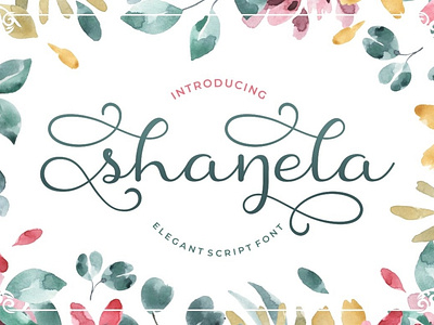 Free Font - SHANELA - Romantic and Elegant Script Font