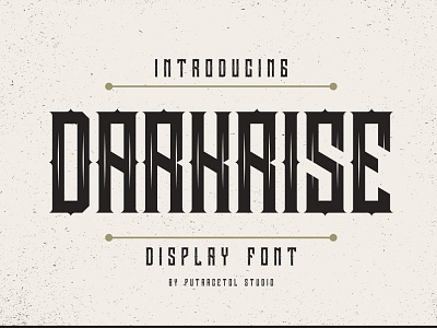 FREE DARKRISE - Classic Display Font band font best font blackletter bold font branding font classic font display font dynamic font gothic font label font logo font metal font poster font punk font retro font rock font tattoo font typeface font vintage font western font