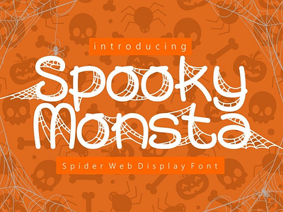 Spooky Monsta - Spider Web Display Font corner font creepy font dark font decorative font display font fancy font halloween font horror font insect font line font logo font rock font scary font scream font spider fon spiderweb font spooky font terror font thriller font typeface font