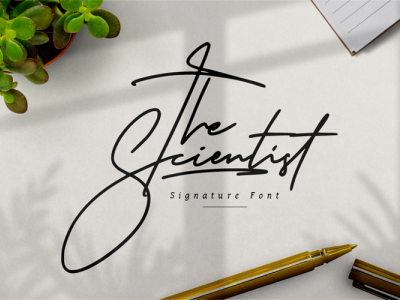 The Scientist Signature - Free Font script font