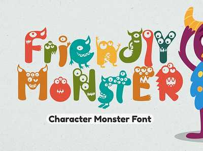 Free Display Font - Friendly Monster fun font