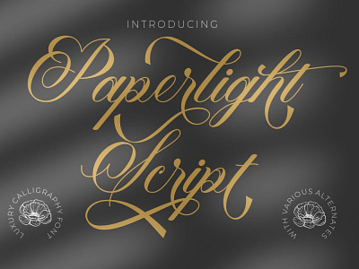 Free Calligraphy Font - Paperlight Script calligraphy font fashion font free font