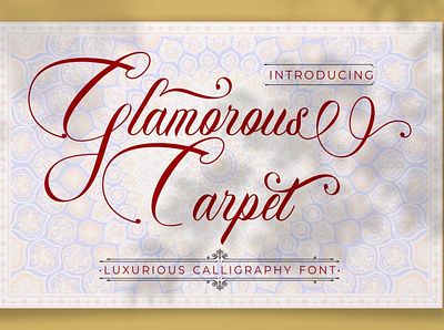 Free Luxurious Calligraphy Font - Glamorous Carpet wedding