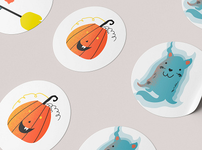 Halloween Stickers 2d art 2d illustration cat ghost cat halloween halloween art halloween cat halloween characters halloween illustration halloween stickers illustration pumpkin vector art vector halloween vector illustration