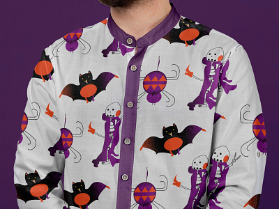 Halloween Pattern Print Design