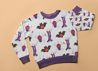 Halloween Pattern Sweatshirt bat halloween halloween design halloween party halloween pattern halloween print halloween print design halloween sweatshirt halloween textile pattern skeleton spider sweatshirt design sweatshirt print sweatshirt print design textile design textile print textile print design