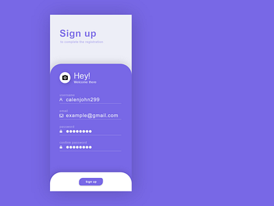 Daily UI 001 - Simple Sign Up UI adobe xd app ui