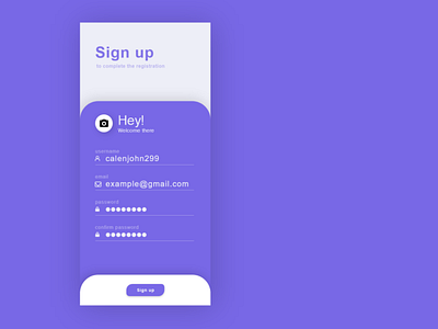 Daily UI 001 - Simple Sign Up UI