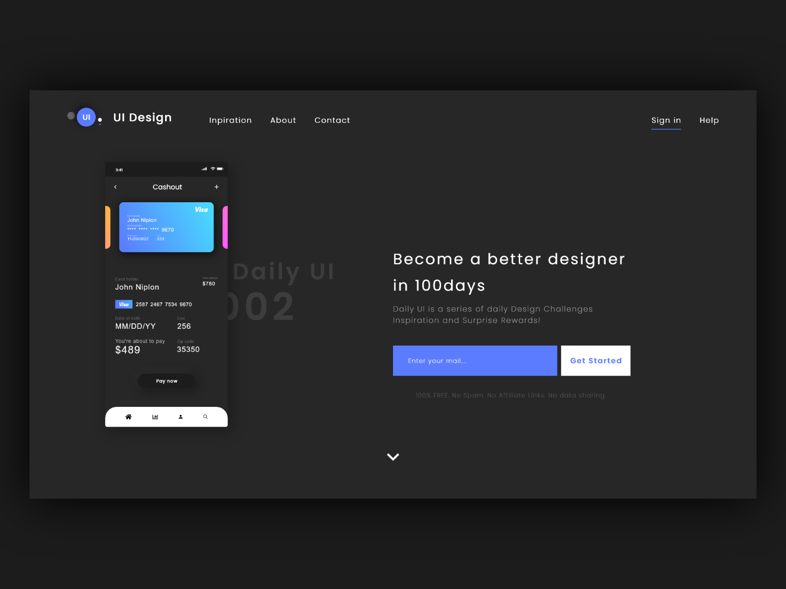 Daily UI 003 - Landing Page UI by Hameem Md Sayem on Dribbble