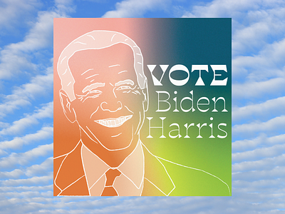 Vote Biden/Harris design illustration illustrator minimal portrait typography vector
