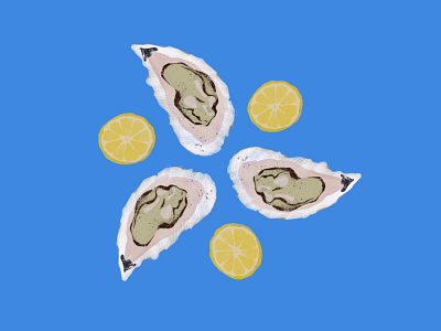 Summer Oysters branding design icon illustration illustrator logo procreate