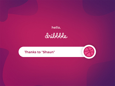 Hello Dribbble! debut dribbble firstshot invitation invite shot simple welcome