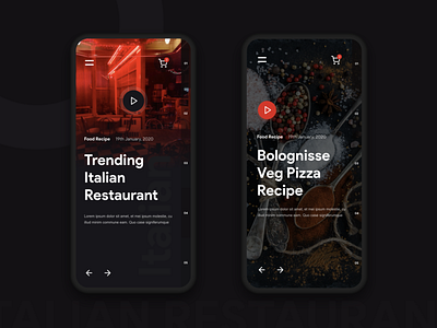 Restaurant Recipe App black ios app italian recipe restaurant restaurant app trending