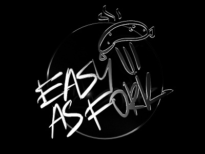 "Easy as Fork" lettering logotype 3d cinema4d design fork gamedev identity illustration lettering logo logotype sausage sign vector