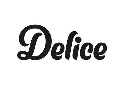 French bakery Delice Patisserie identity lettering logo