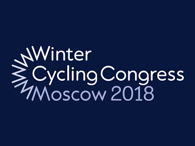 Winter Cycling Congress Moscow 2018 bicycle branding congress design identity lettering logo logotype moscow