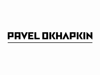 Okhapkin Logo Eng Bw branding design identity lettering logo logotype