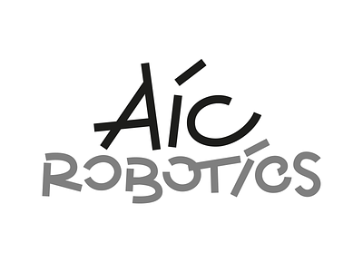 AIC Robotics Logo branding design identity lettering logo logotype typography