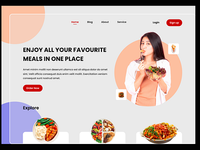 Food Delivery Hero Section
