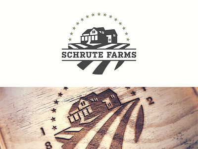 Schrute Farms brand design branding design icon illustration logo madewithmako the office the office series typography vector