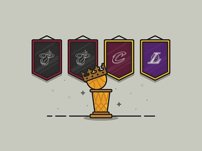 Crowned basketball branding design icon illustration lakers lebron lebronjames logo madewithmako nba nba finals typography vector