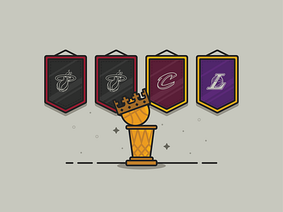 Crowned basketball branding design icon illustration lakers lebron lebronjames logo madewithmako nba nba finals typography vector