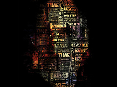 Steve Jobs Typography Portrait