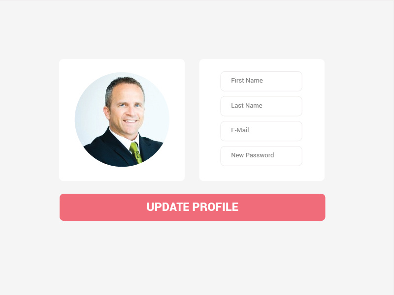 Profile Update Page - Daily UI 006 design ux ui profile page profile