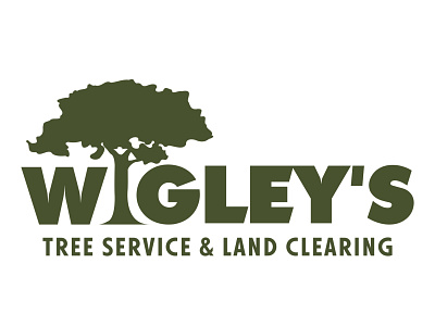 Wigley's Tree Service Logo branding logo tree service trees