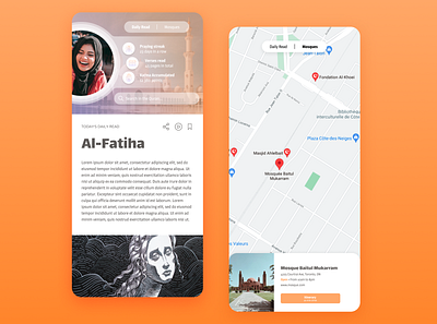 Day 006 dailyui006 dailyuichallenge design koran map profile quran