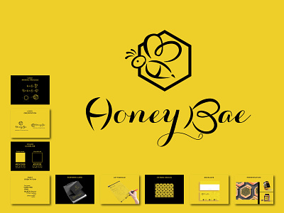 Logo and brand identity design for a honey bee selling company.