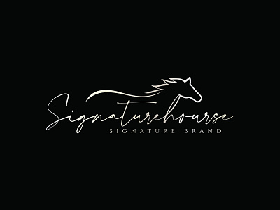 Signature logo adobe illustrator branding custom logo graphic design horse logo logo logo design signature signature font signature logo typography vector wordmark