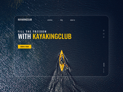 Kayaking Landing Page activity design index page landing page main page minimal sports ui ux web