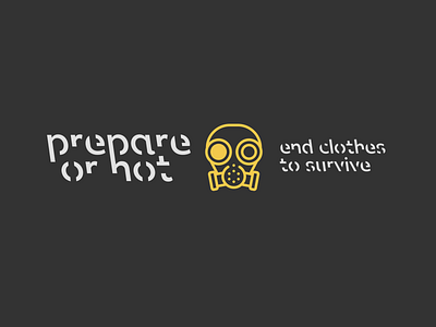 Concept of Post-Nuclear clothes brand logo