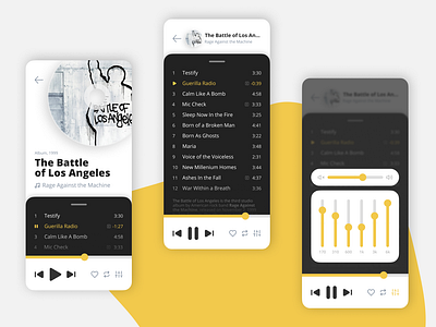 Concept of Music player mobile app