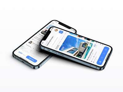 UI design concept for the Rental villas mobile app