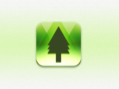 Tree Icon Shot design gradient green green design icon texture white