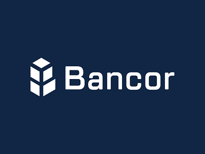 Bancor Logo bancor blockchain branding crypto cryptocurrency design ico identity design logo navy blue web white